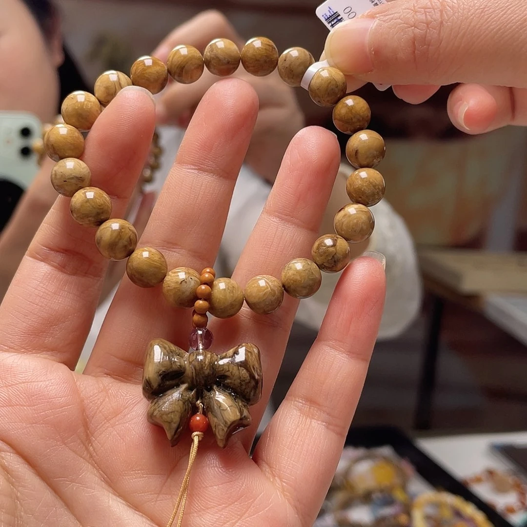 琥珀未镶嵌裸石手串