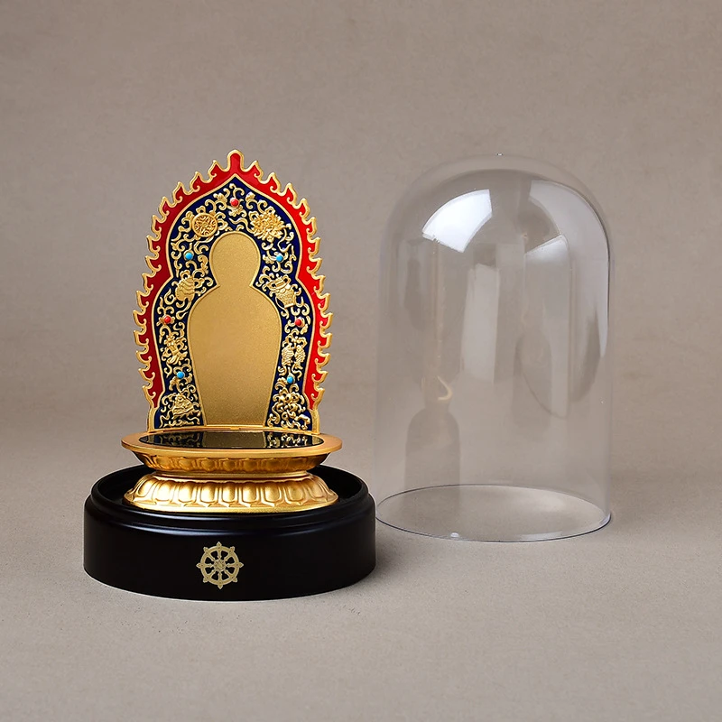 藏式鎏金八宝莲花底座唐卡擦擦佛堂供台专用展示台