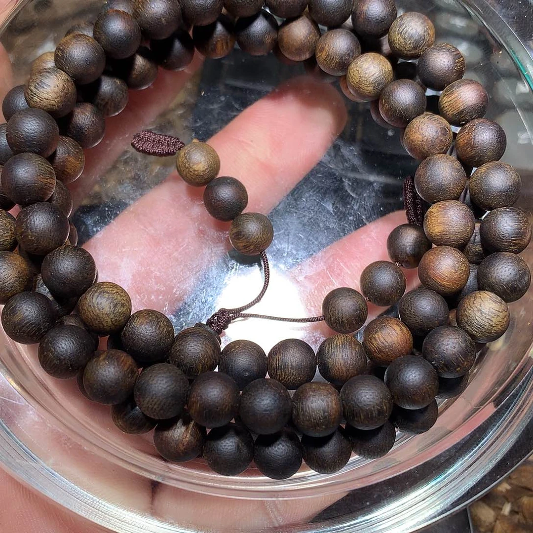 沉香手串鑫*乌身圆叶棋楠沉香手串0.8