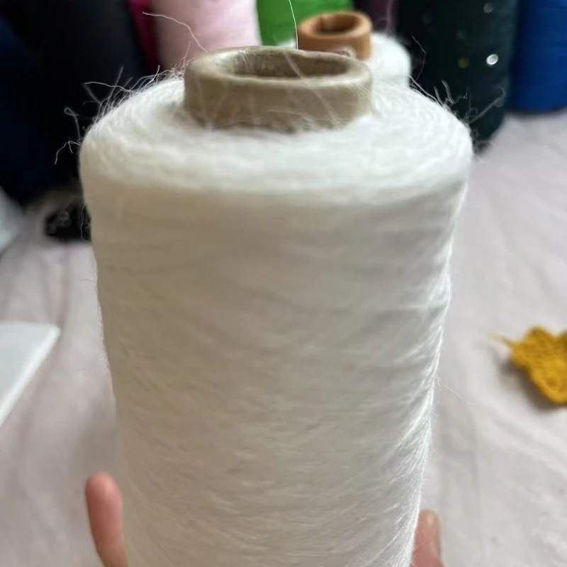 手工编织兔毛绒棒针钩针编织外套披肩裙子