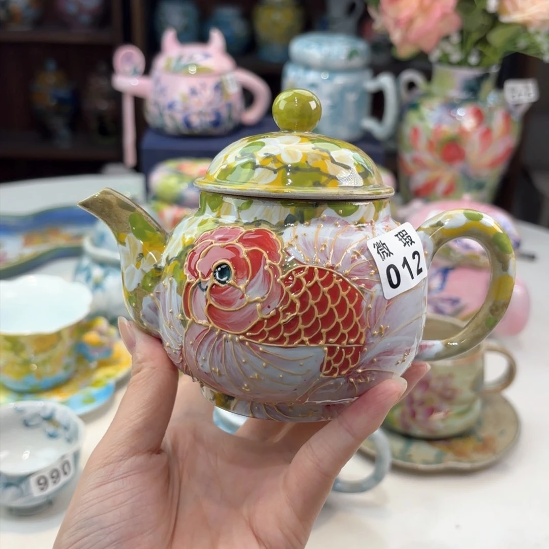 景德镇手绘高温釉下彩陶瓷茶具