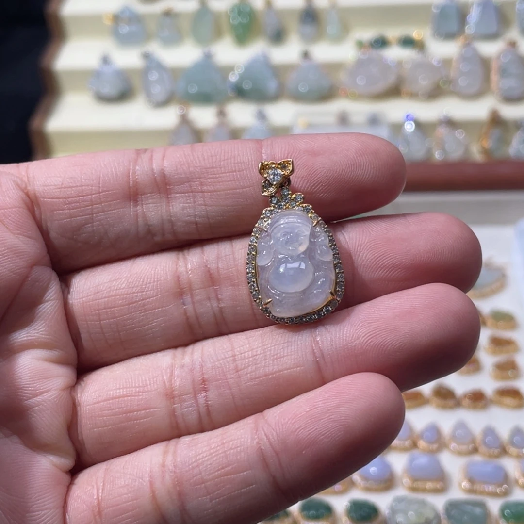 翡翠银S925镶嵌颈饰