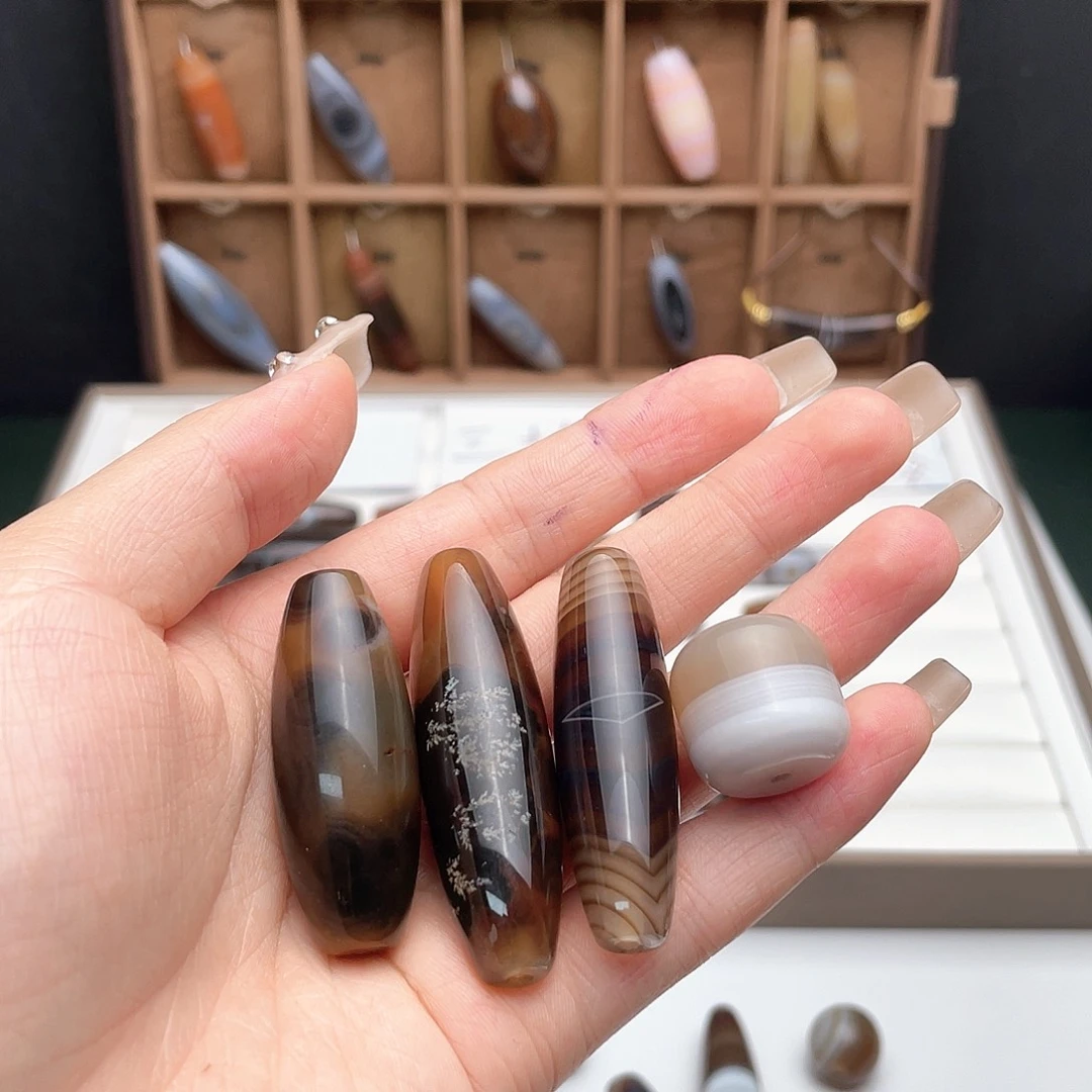 玛瑙/玉髓颈饰合金棒*呆