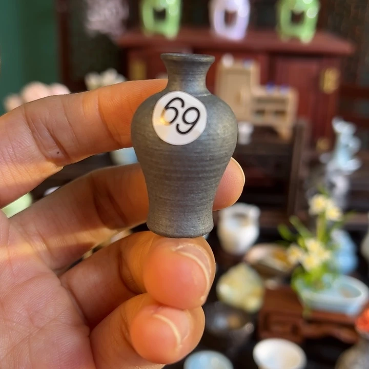 摆件微陶老王迷你花瓶