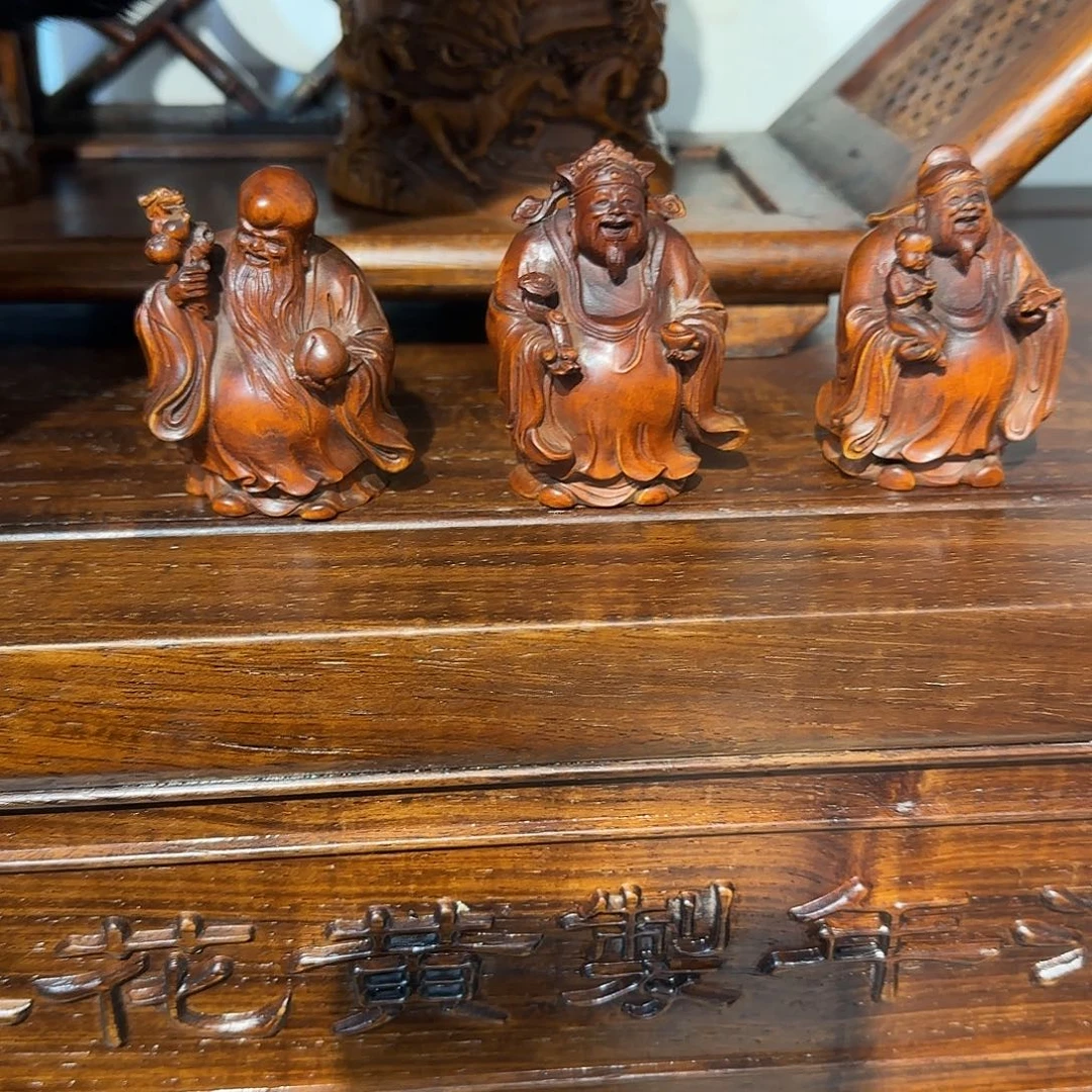 默***护黄杨木小摆件三个一起