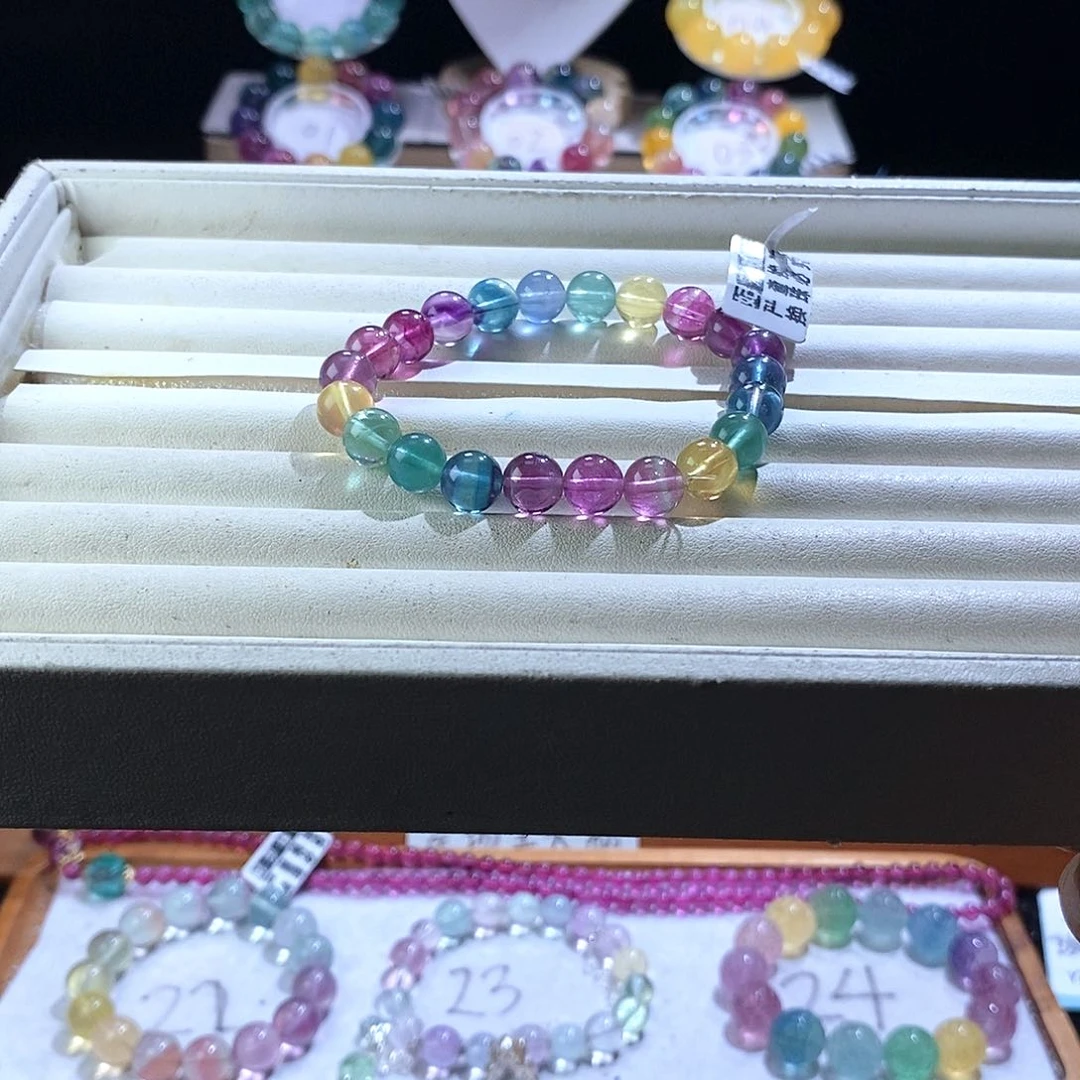 手链未镶嵌萤石浓艳彩虹9