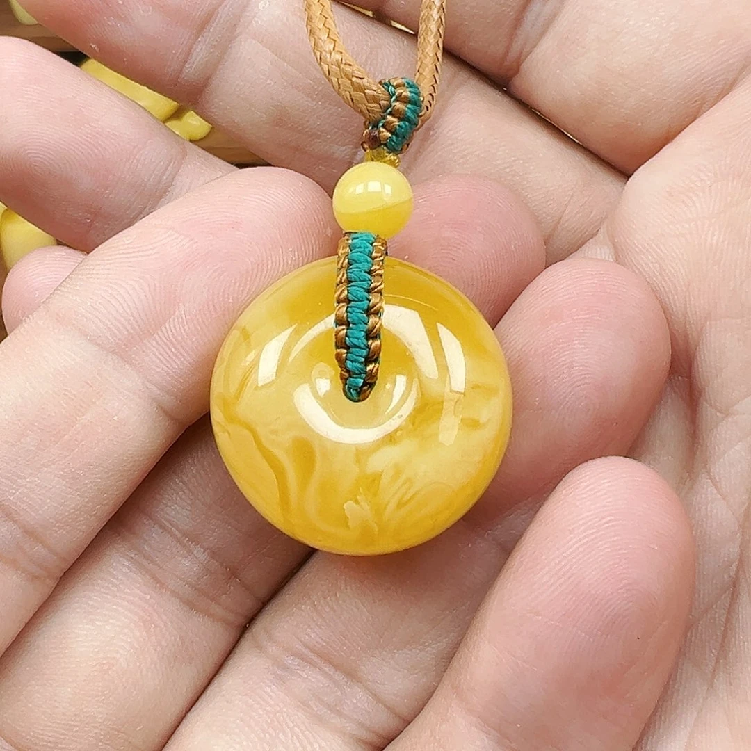 蜜蜡未镶嵌珠宝奇石蜜蜡吊坠11克