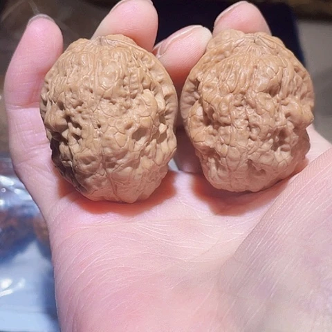 用***4把件文玩核桃十八包带彩磕尖41