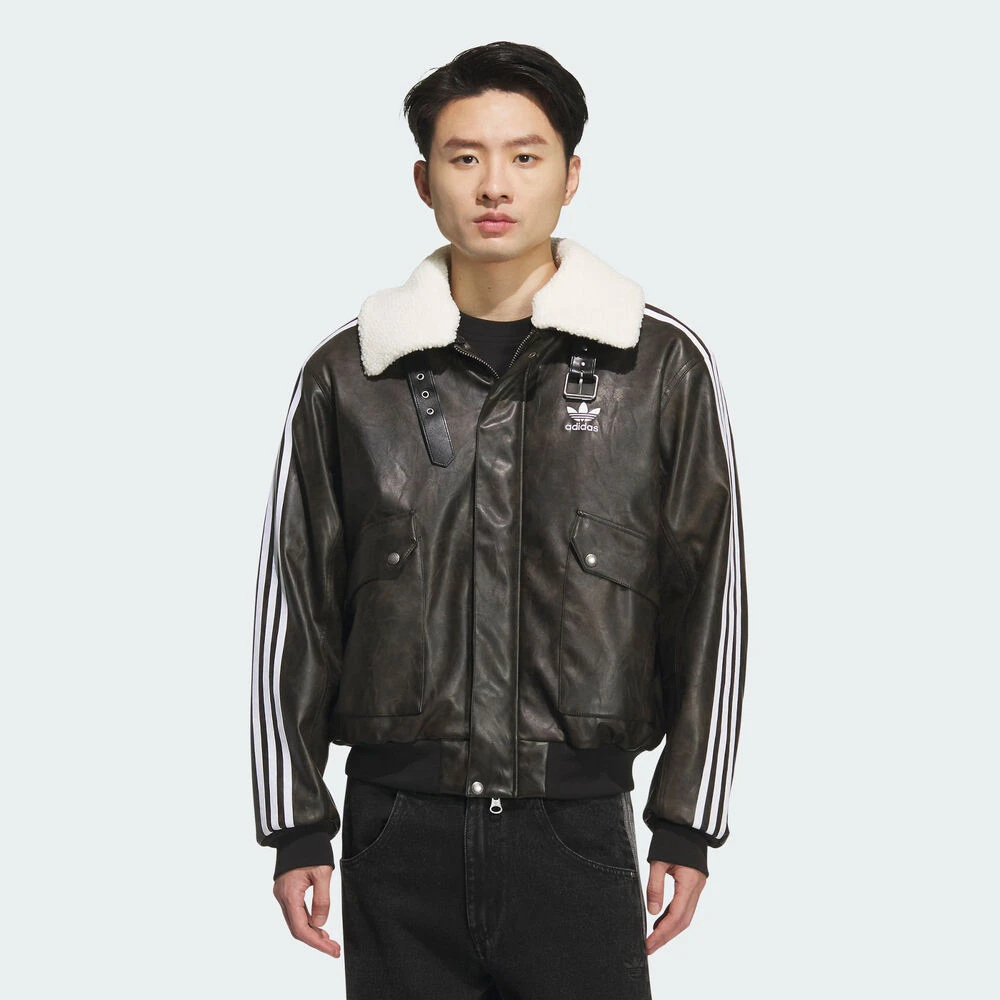 adidas Originals阿迪三叶草男子NEW PU PAD JKT薄棉服KF3691