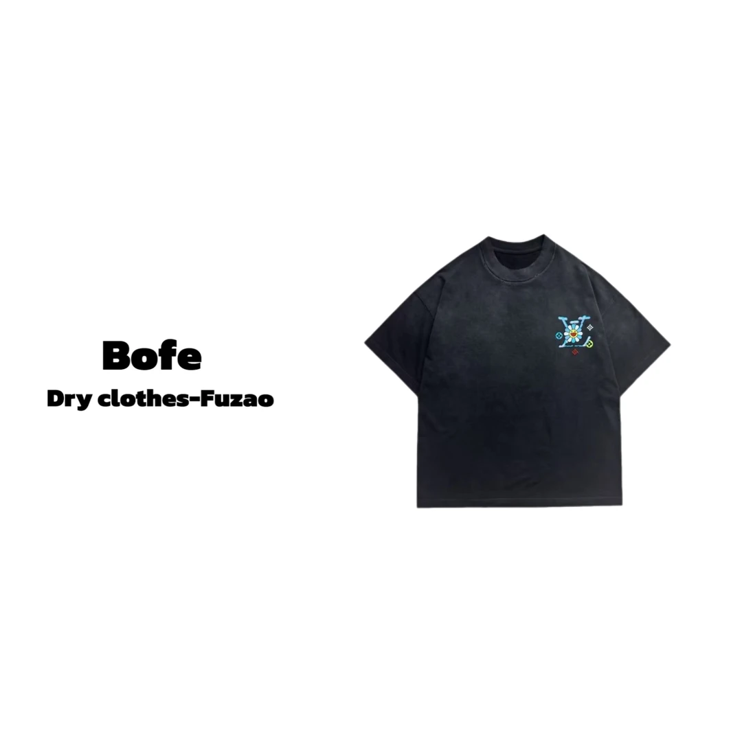 服燥驴家北卡蓝太阳花系列潮牌短袖T桖【5153】