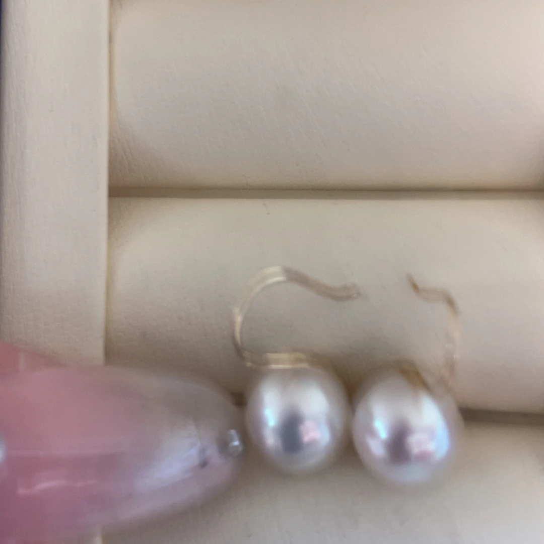 18K金镶嵌耳饰海水珍珠