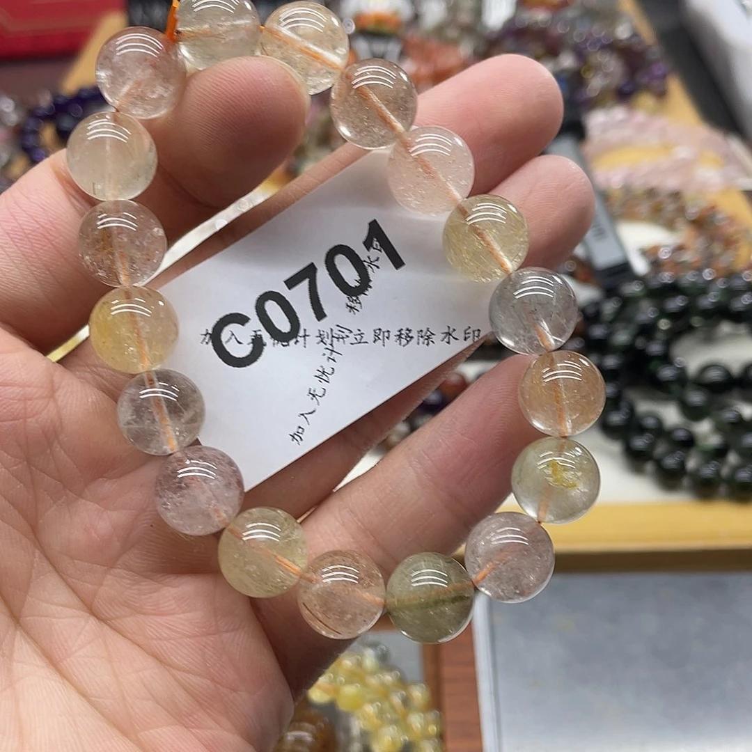 水晶未镶嵌手串天然