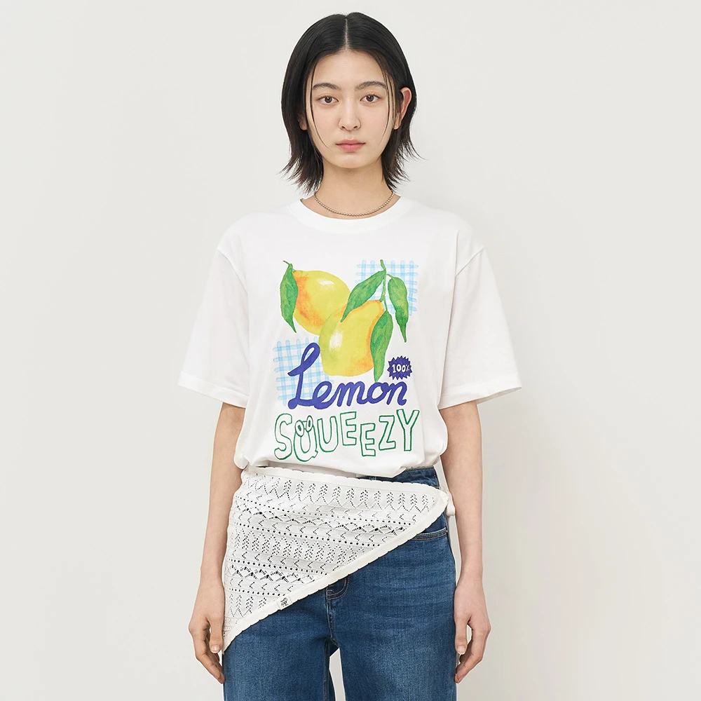 GENERAL IDEA BY BUMSUK油画清爽水果oversize短袖T恤1537