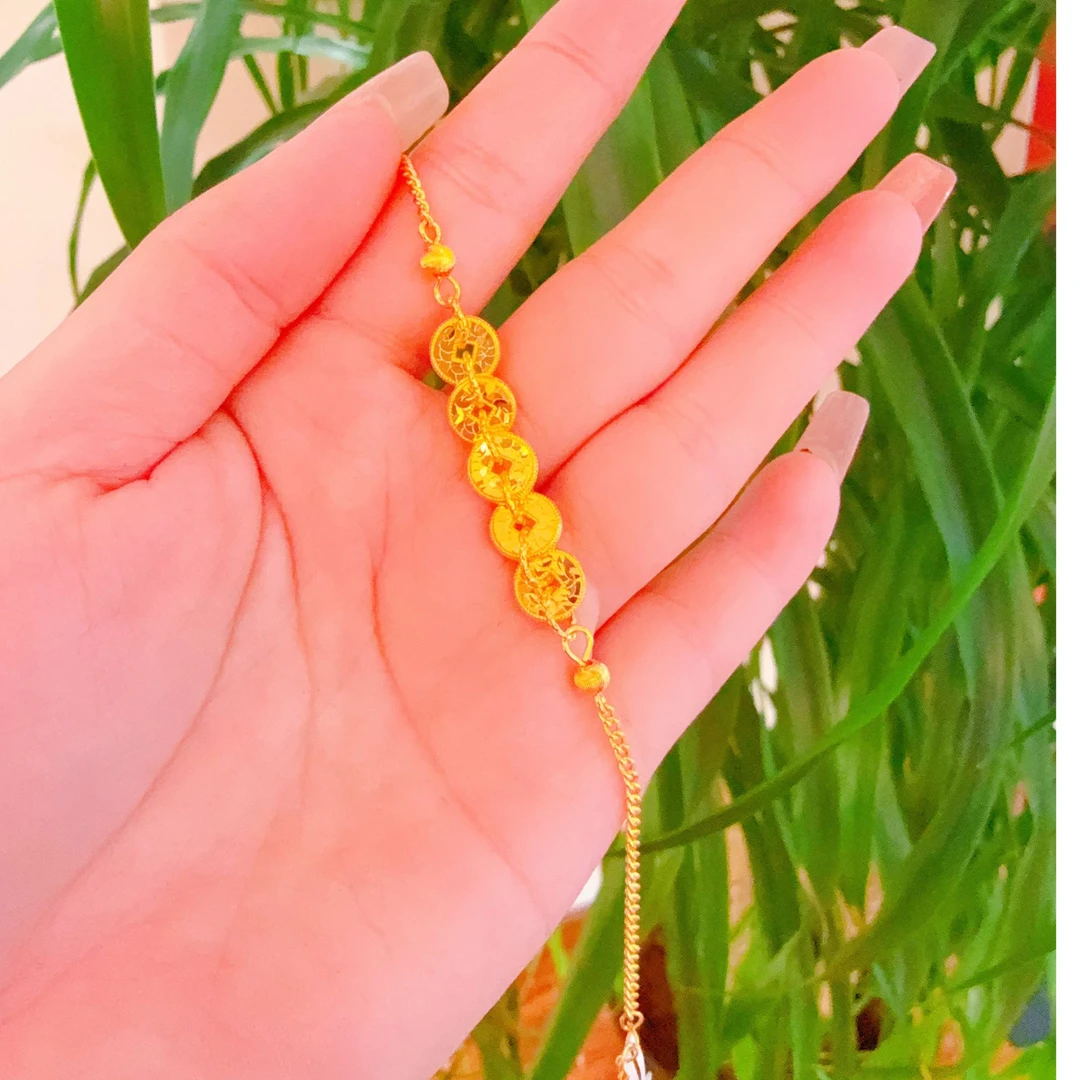 铜合金手链 时尚精美 五帝钱手链（防敏敏）