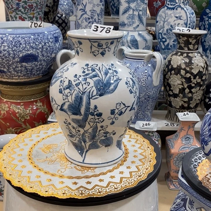 摆件@*手绘陶瓷花瓶摆件