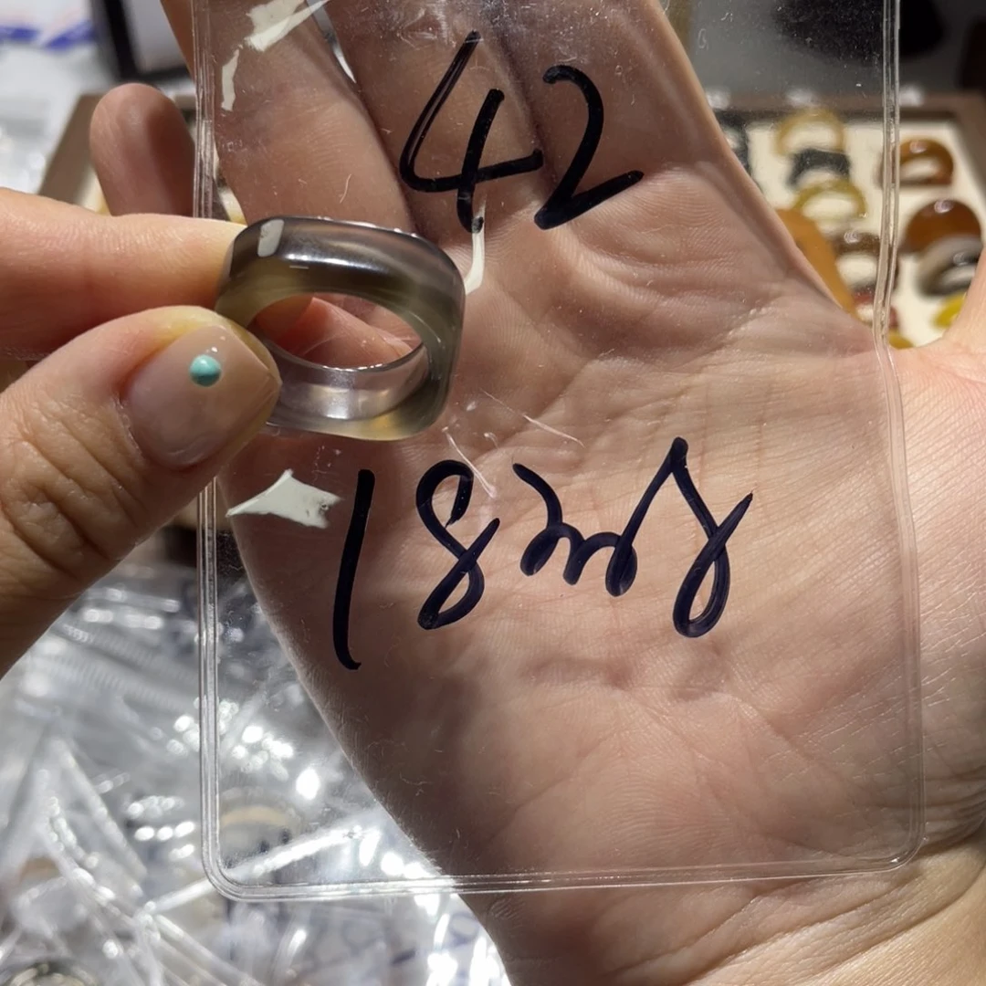 玛瑙/玉髓戒指合金呆****）