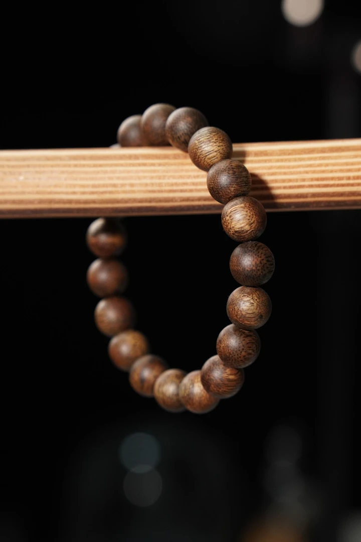 沉香[有廖沉香]单圈圆珠手串卡11 10g+多样性发一条