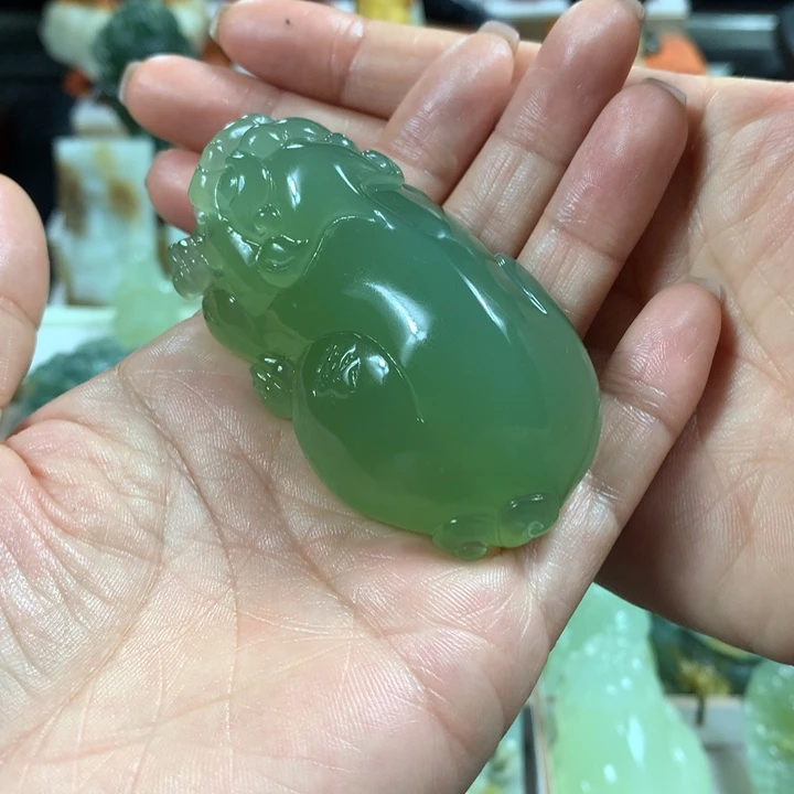蛇纹石玉未镶嵌手把件四*?