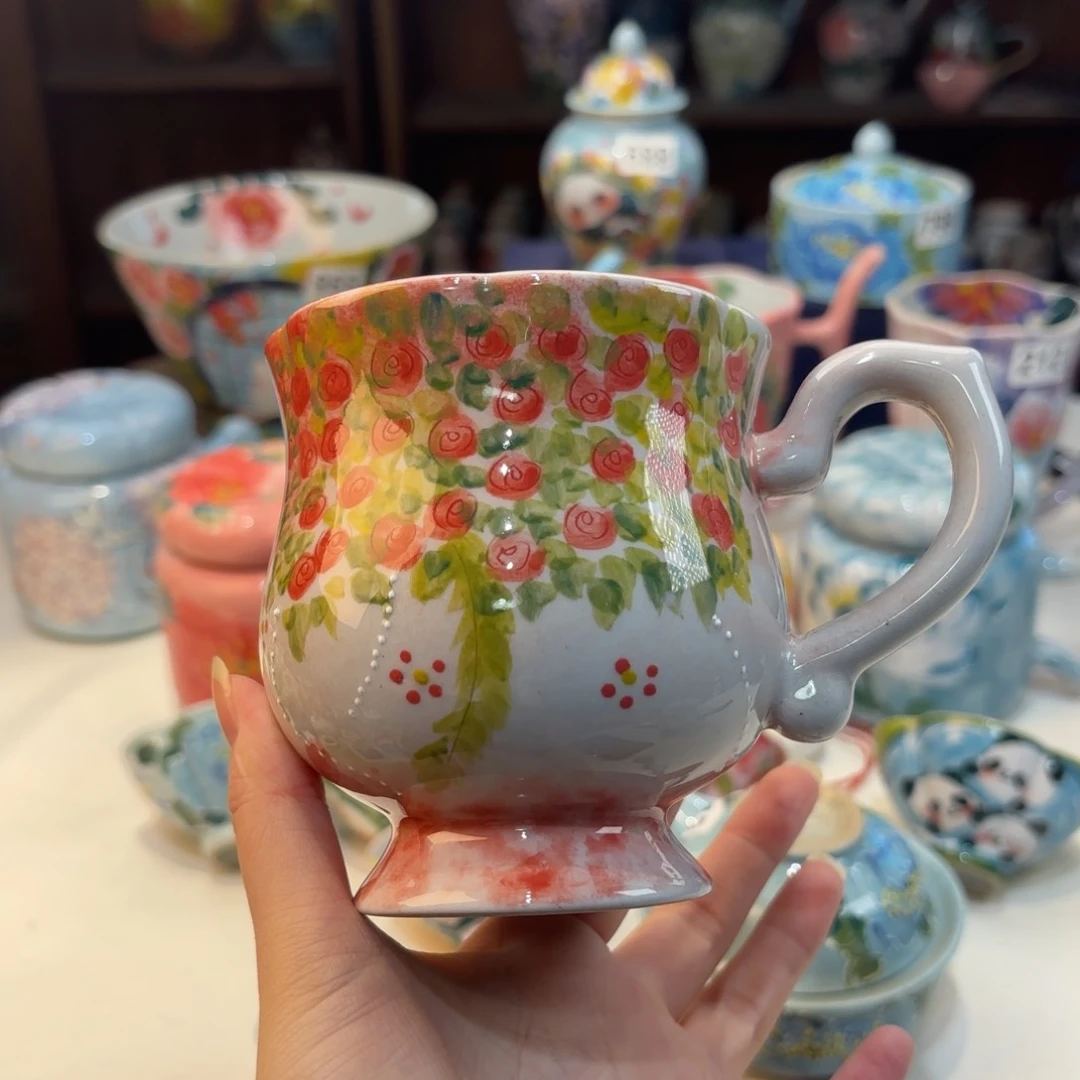 景德镇手绘高温釉下彩陶瓷茶具