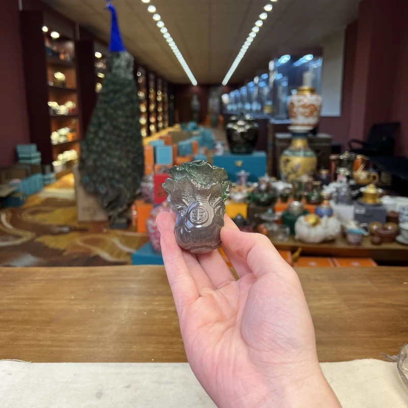TJ126白菜变色茶宠茶具茶杯摆件