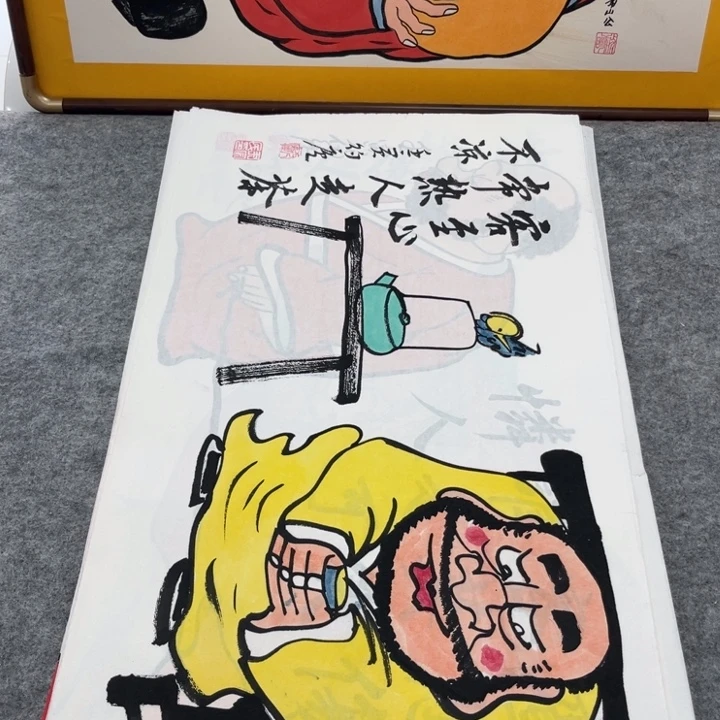 国画手绘禅意画一物一拍