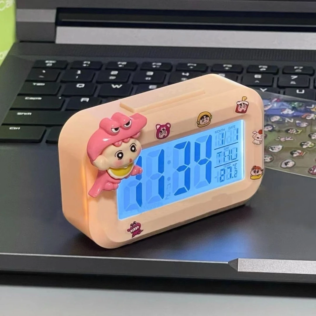 可爱电子闹钟夜光时钟迷你款简约多功能学生宿舍学习宿舍桌面台钟