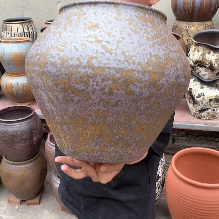 紫砂花盆高度27口径20