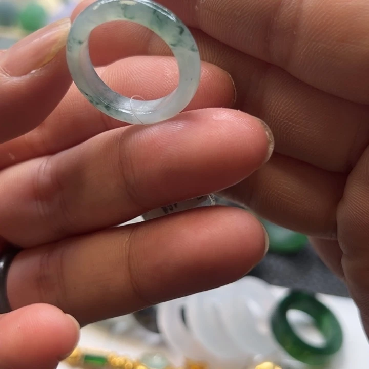 定制翡翠未镶嵌翡翠戒指16-17