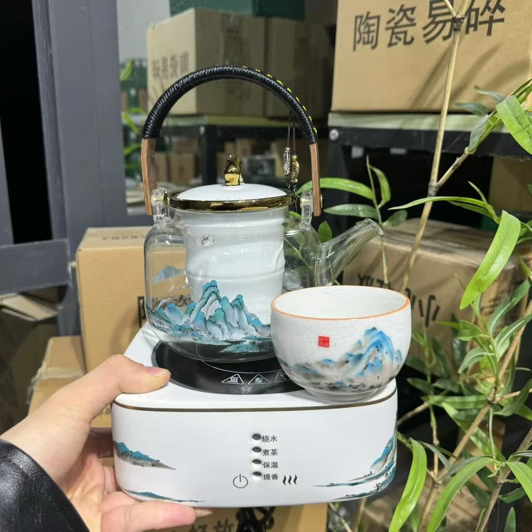 【中国邮政专属链接】衡山社煮茶带提梁壶加主人杯 bb018