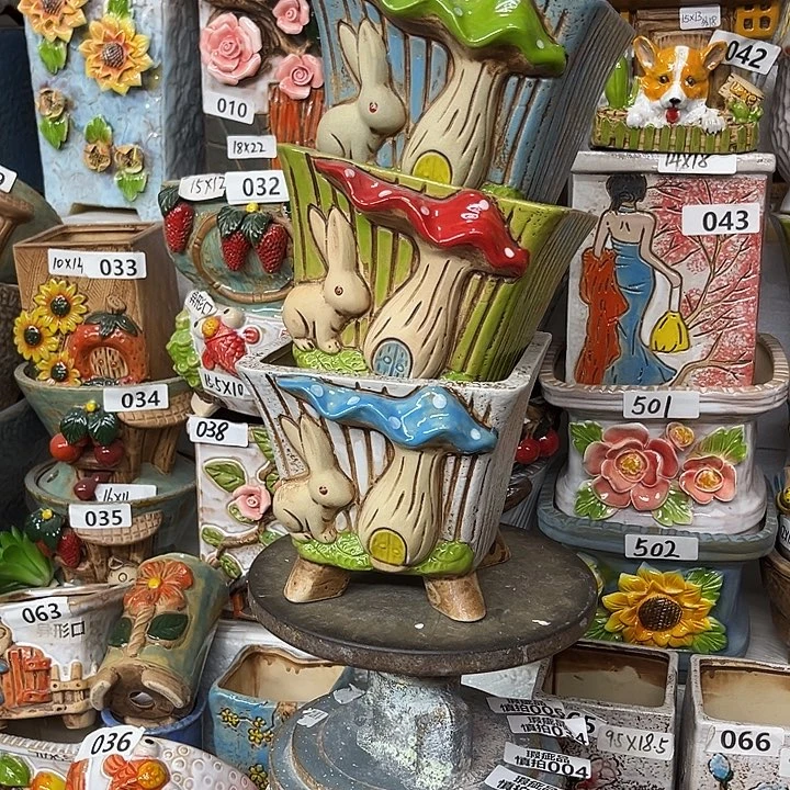 粗陶材质多肉花盆