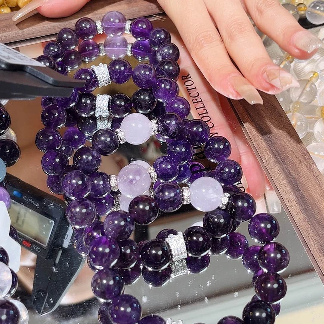 未镶嵌手链水晶紫