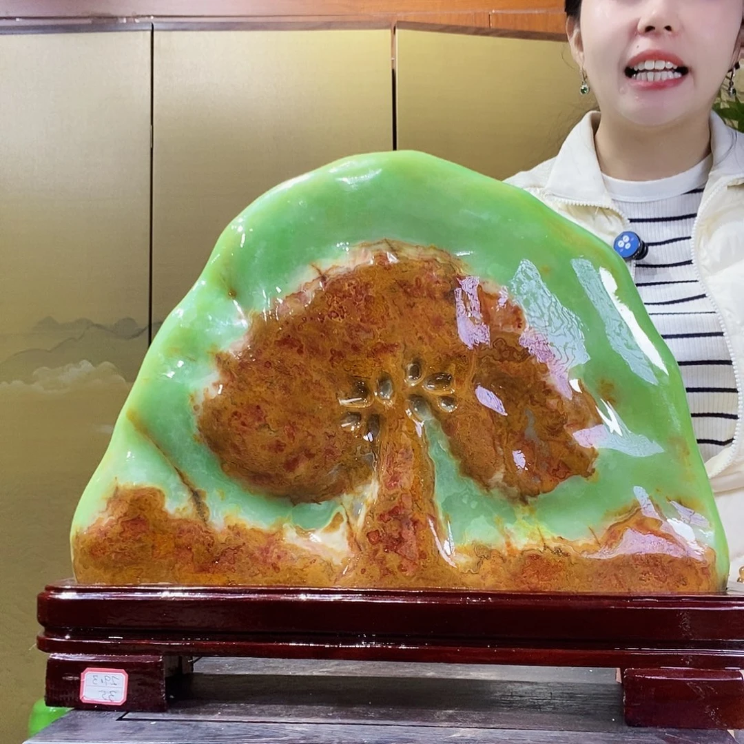 石材山水画作品摆件