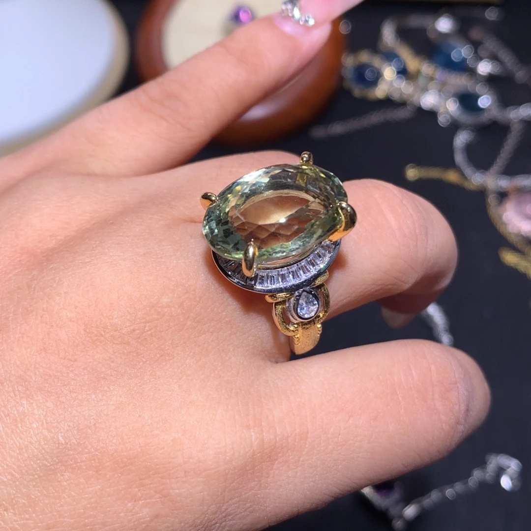 【闪购商品】水晶戒指银S925镶嵌沐*戒指