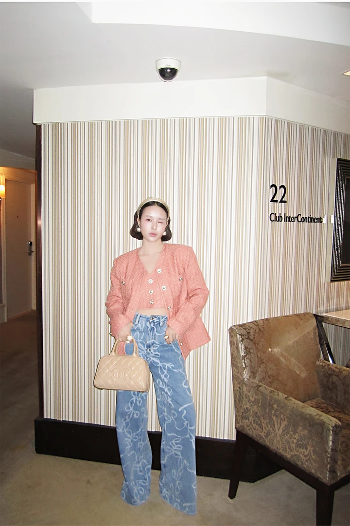 【放价了】小众设计牛仔印花阔腿裤250270