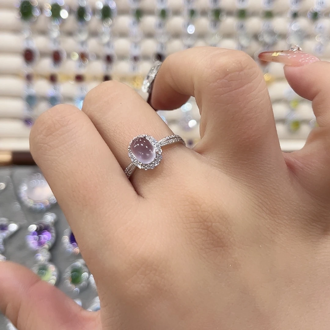 银S925镶嵌萤石戒指