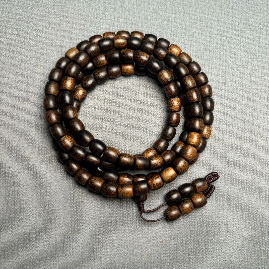 DZS047 沉香桶珠项链尺寸约7*6mm 多样性发一件