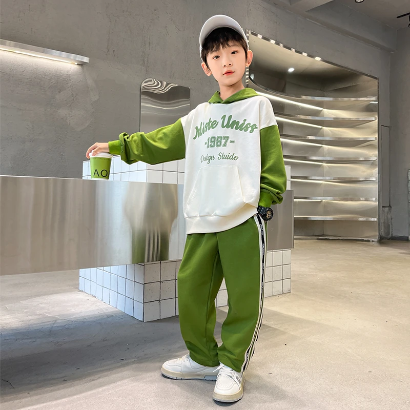 男童春装运动服卫衣套装新款儿童春秋季时髦A3135