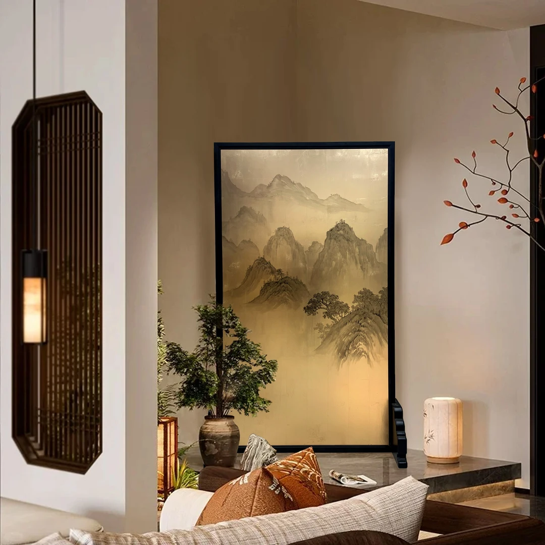 【本尼家】TS230山水屏风高190*宽115cm