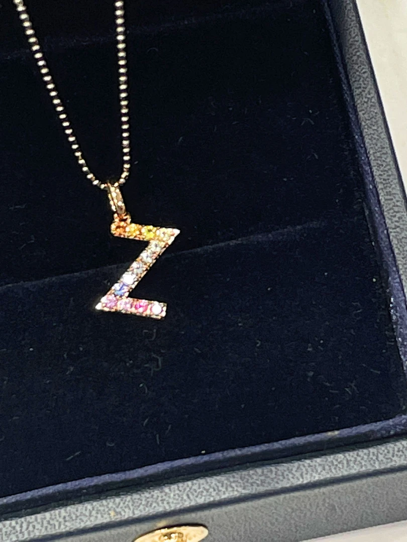 18K金镶嵌彩色蓝宝石吊坠Z