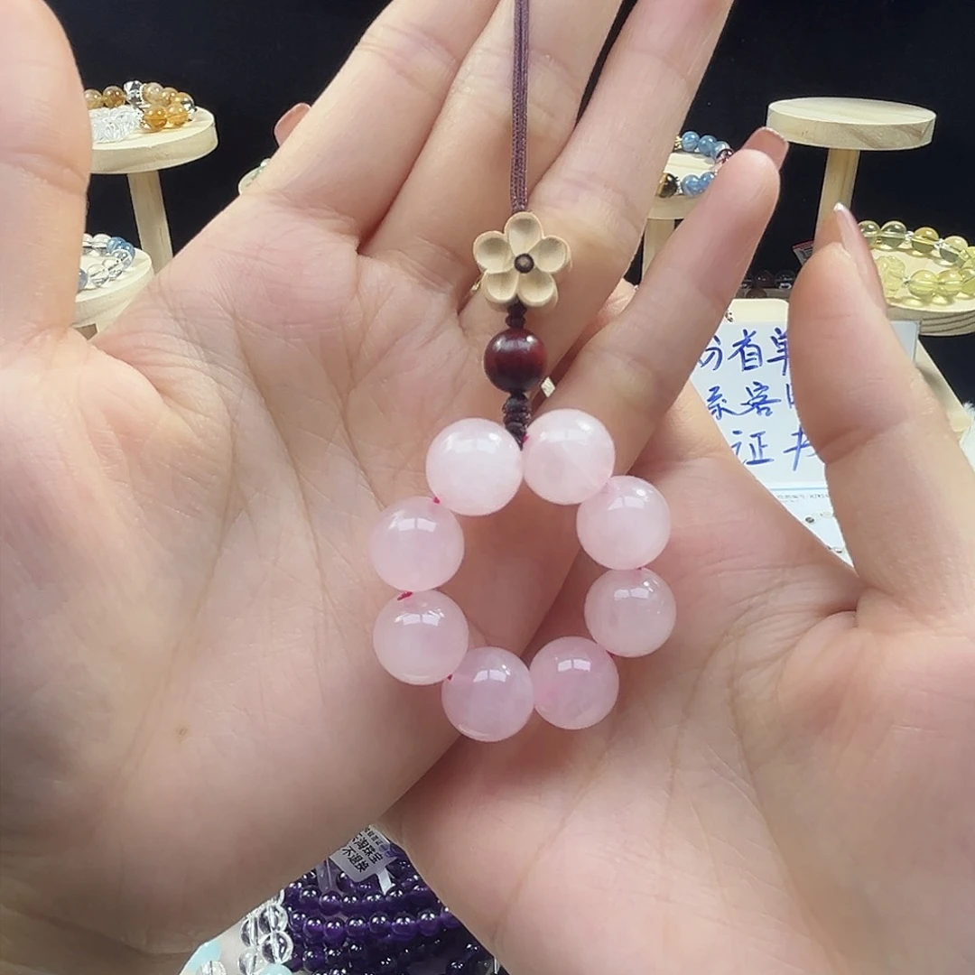 水晶手串未镶嵌手机挂