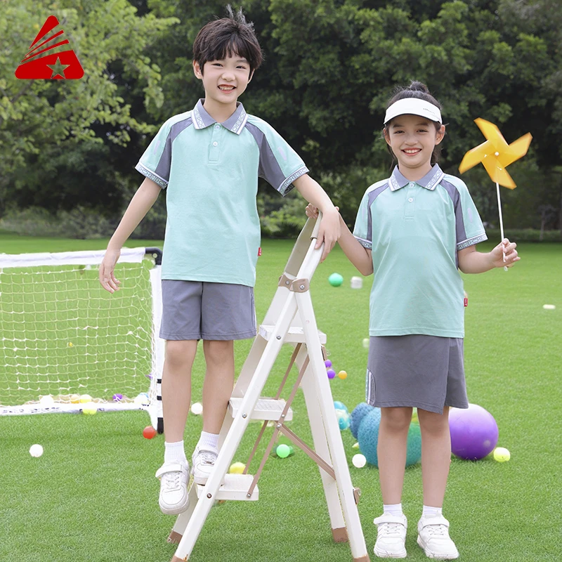 【文清校服】江西赣州市校服中小学生夏季短袖透气速干冰感校服