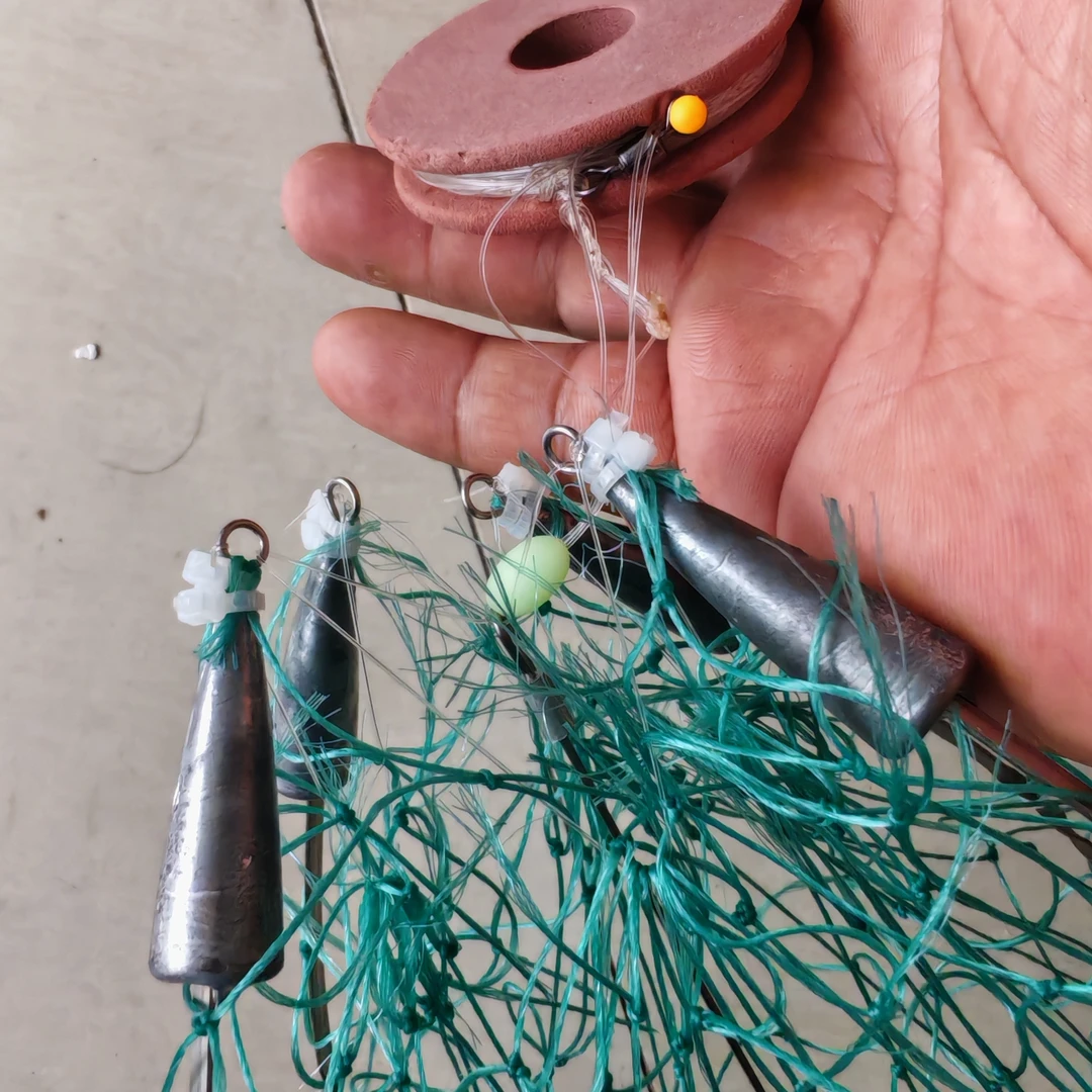 海钓螃蟹笼，尼龙网，倒螃蟹不挂网，很好用尺寸60*60重量500克