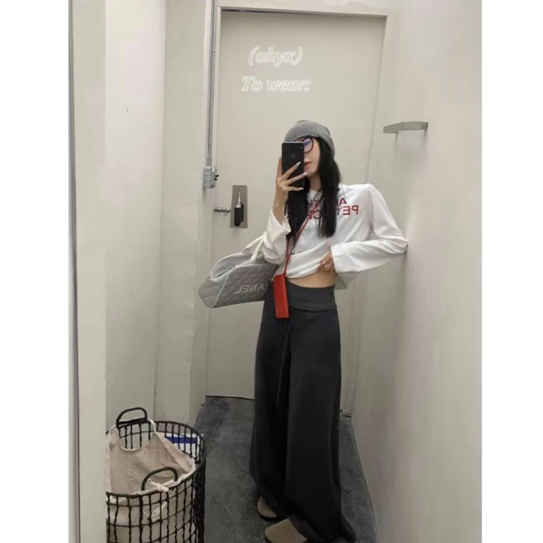 徐秋阳  迷雾 百搭时尚休闲设计感显瘦显腿长卫裤12019