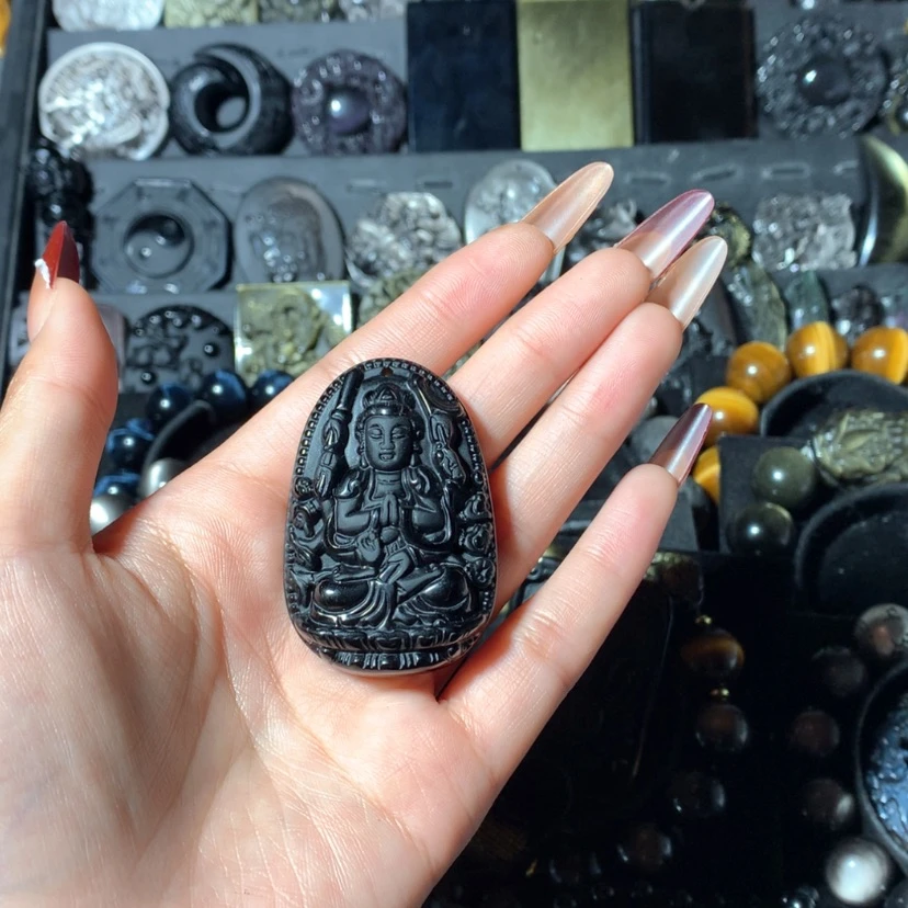 【闪购商品】黑曜岩颈饰未镶嵌美**华