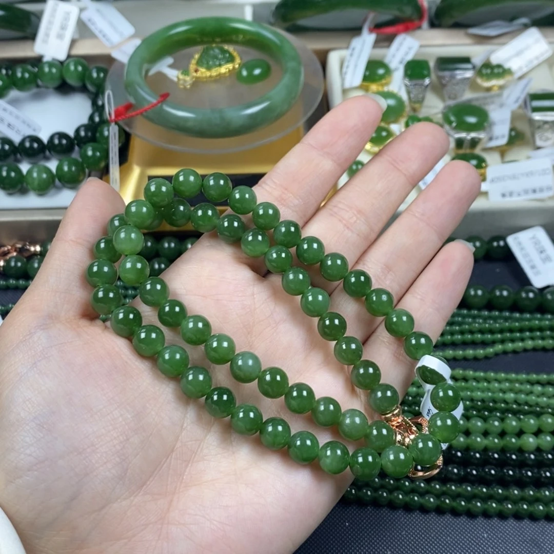 和田玉（碧玉）颈饰未镶嵌8m新人福利年货款