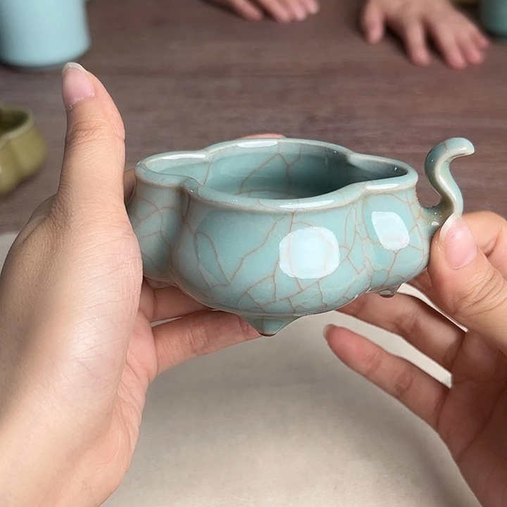 龙泉云间青瓷小米茶器
