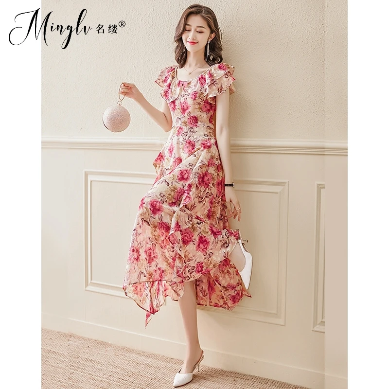 碎花连衣裙女夏2025年新款夏季女装法式显瘦气质轻奢高级感长裙子