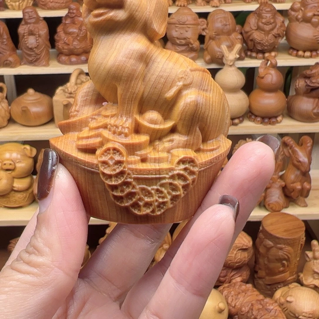 柏木太行崖柏手把件