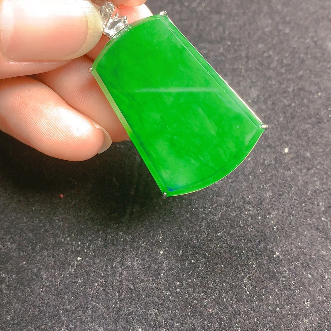 翡翠银S925镶嵌颈饰W***w翡翠