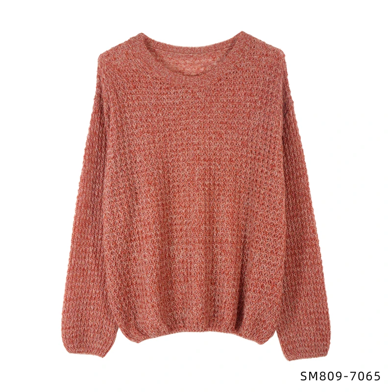 秋冬天丝羊绒针织衫女圆领针织衫SM809-7065